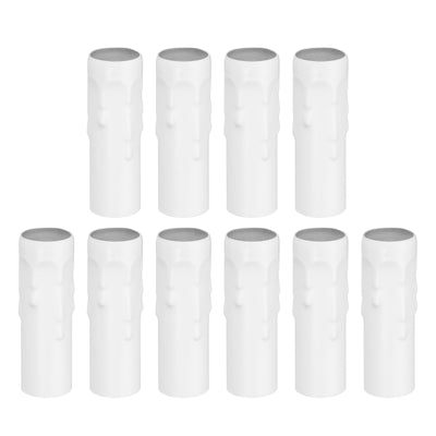 Harfington Candle Socket Covers, 3.9 Inch Candelabra Base Holder, White 10 Pcs