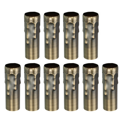 Harfington Candle Socket Covers, 3.9 Inch Candelabra Base Holder, Bronze 10 Pcs