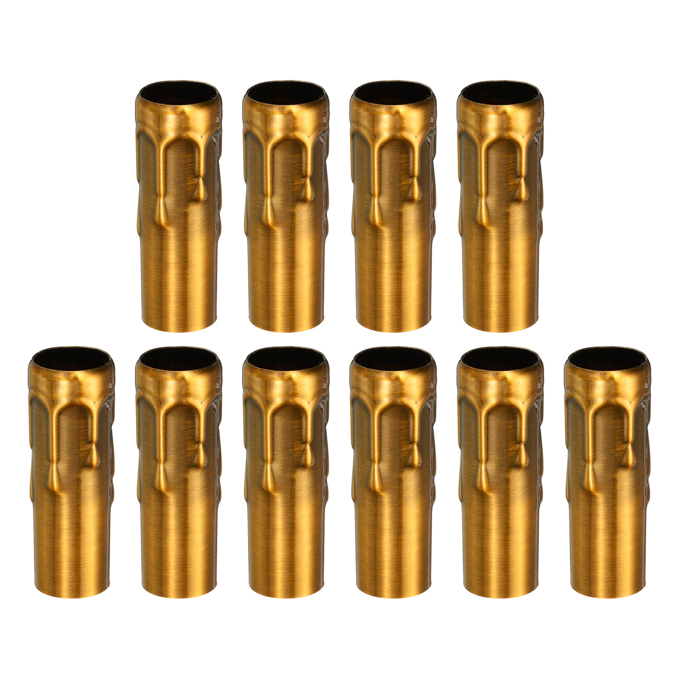 Harfington Candle Socket Covers, 3.9 Inch Candelabra Base Holder, Gold Bronze 10 Pcs