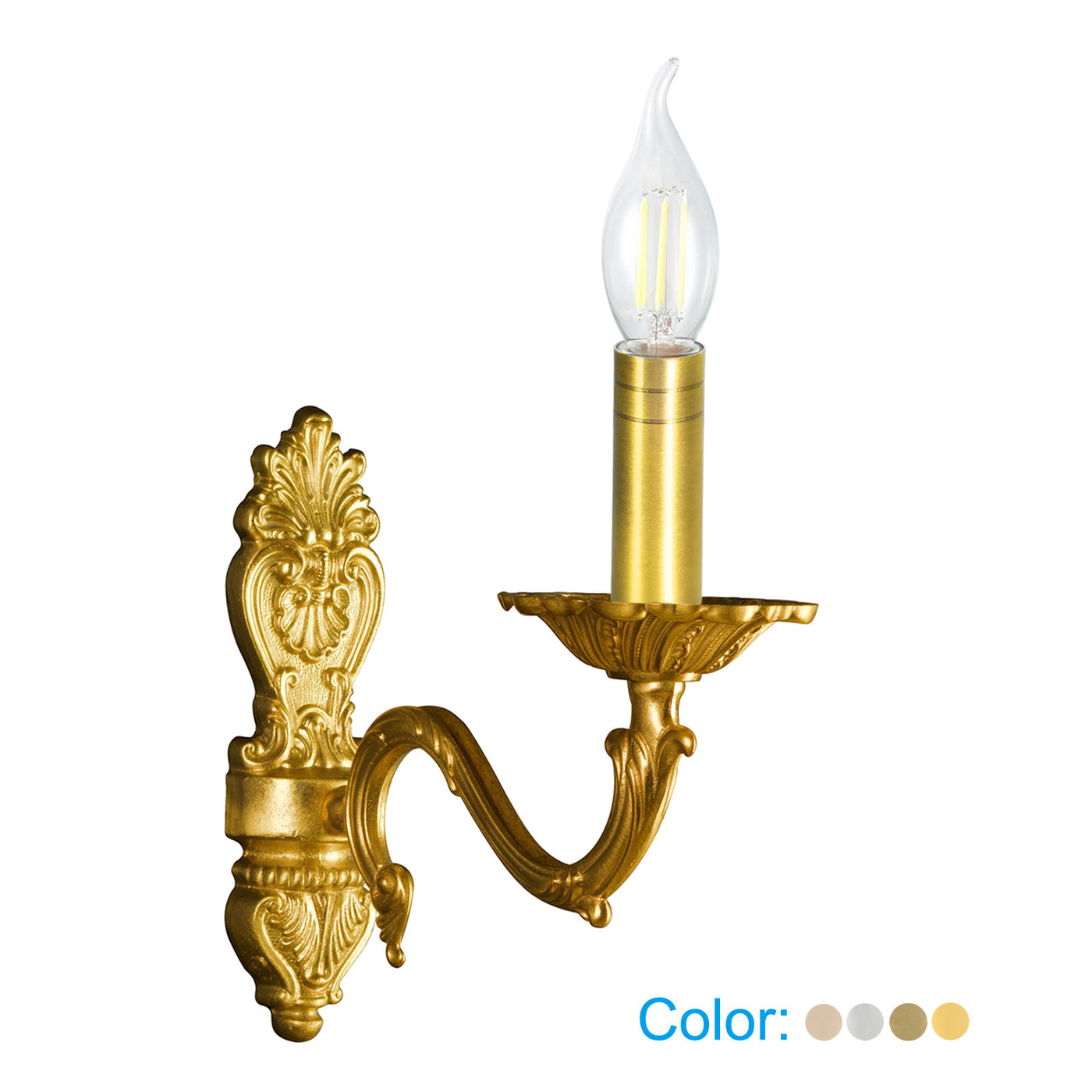 Harfington Candle Socket Covers, 3.9 Inch Tall Chandelier Sleeves Golden 3 Pcs-70
