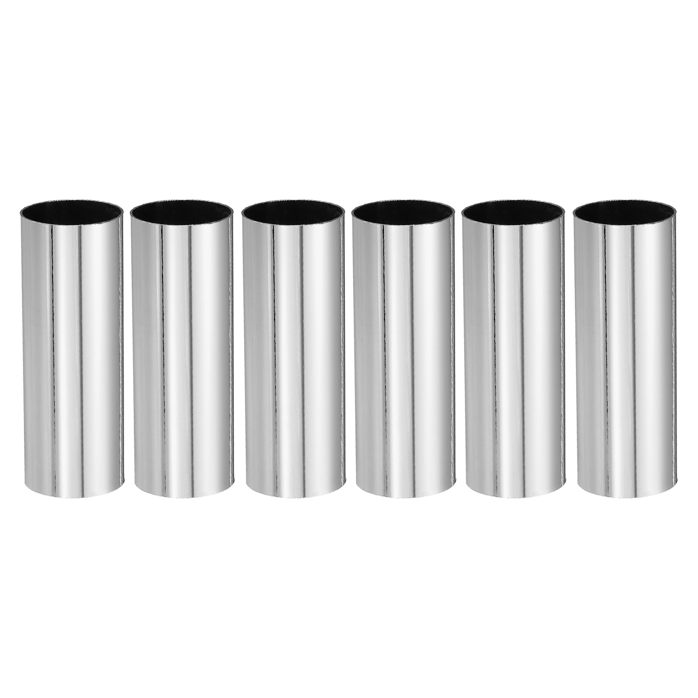 Harfington E12 Candle Socket Covers, 2.4 Inch Candelabra Base Holder, Silver Tone 6 Pcs