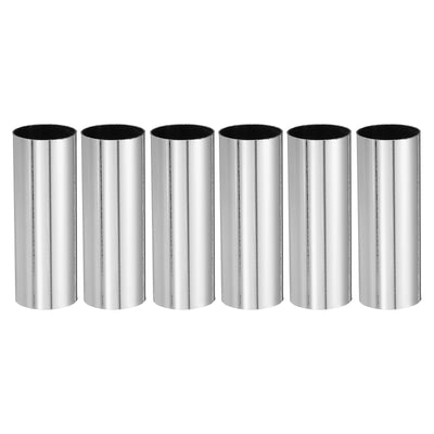 Harfington E12 Candle Socket Covers, 2.4 Inch Candelabra Base Holder, Silver Tone 6 Pcs