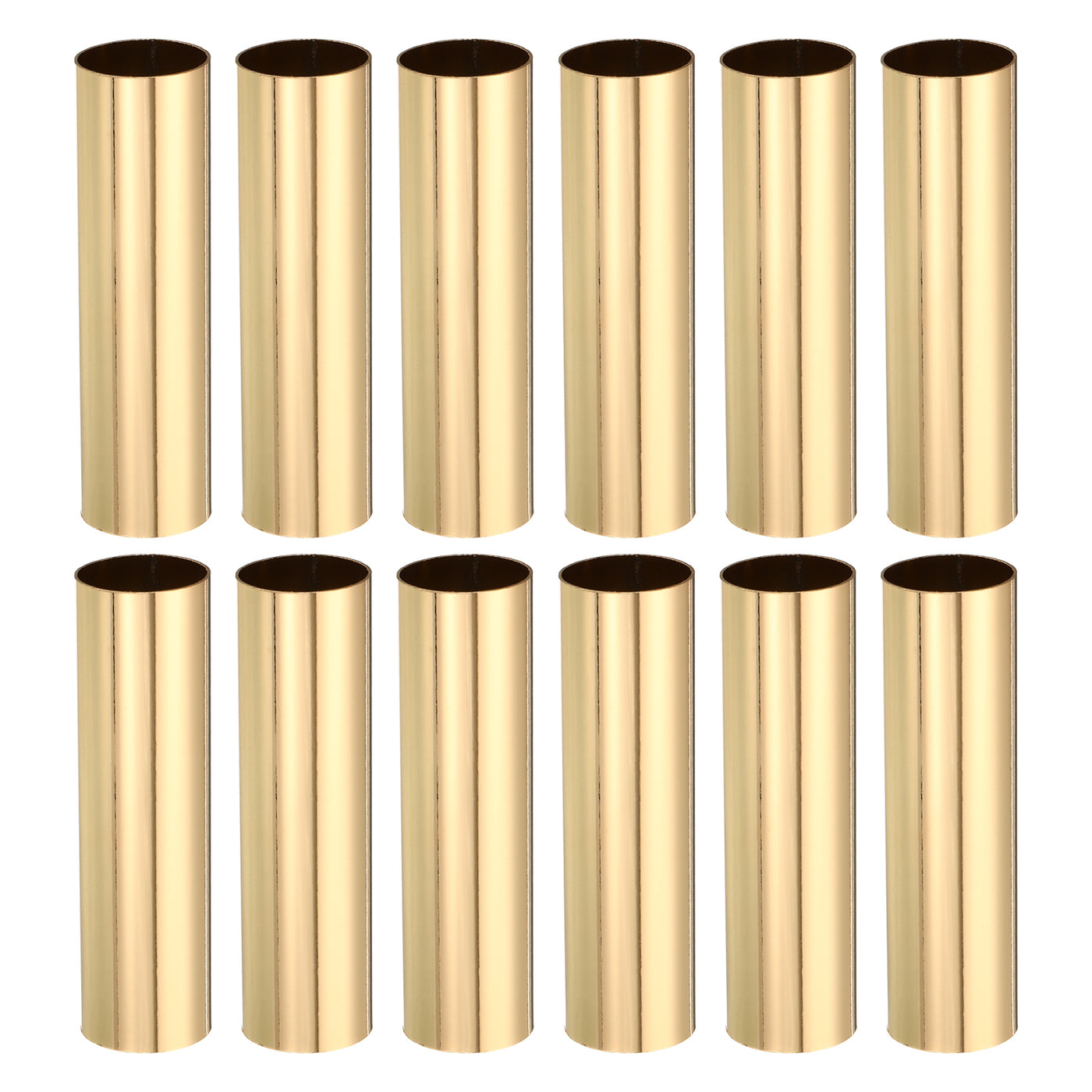 Harfington E12 Candle Socket Covers, 3.1 Inch Candelabra Base Holder, Gold Tone 12 Pcs