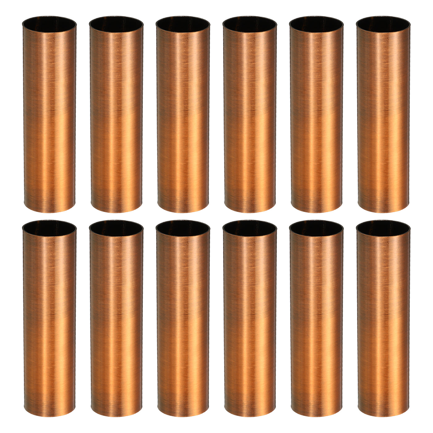 Harfington E12 Candle Socket Covers, 3.1 Inch Candelabra Base Holder, Red Bronze 12 Pcs