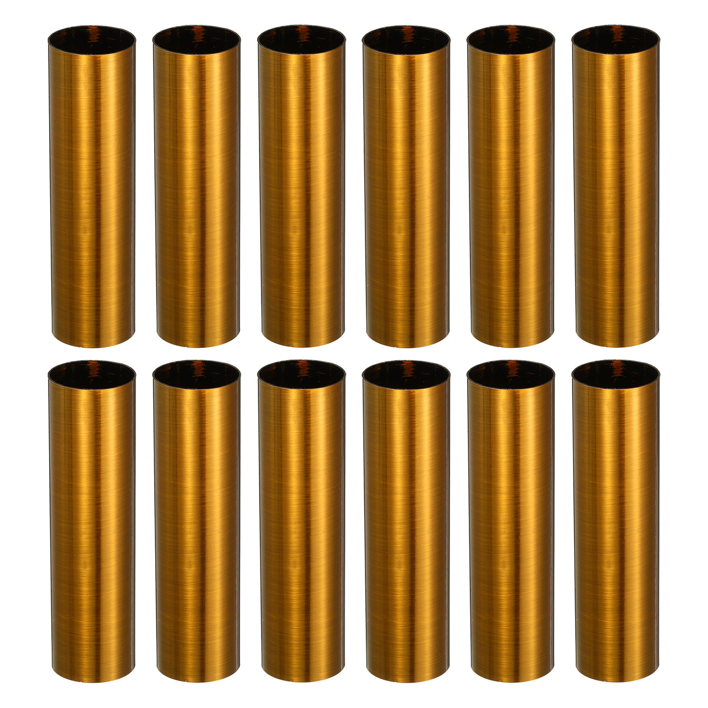 Harfington E12 Candle Socket Covers, 3.1 Inch Candelabra Base Holder, Gold Bronze 12 Pcs