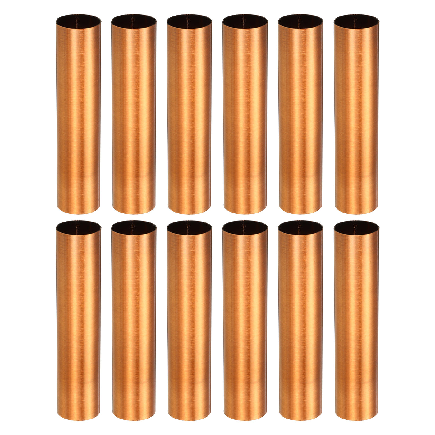 Harfington E12 Candle Socket Covers, 3.9 Inch Candelabra Base Holder, Red Bronze 12 Pcs