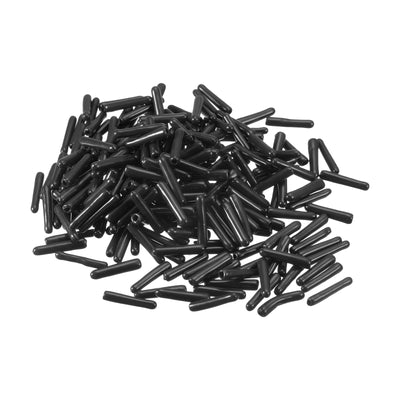 Harfington Uxcell Rubber End Caps, 240Pcs 1.5mm Screw Thread Protector for Tube Bolt Cover, Black