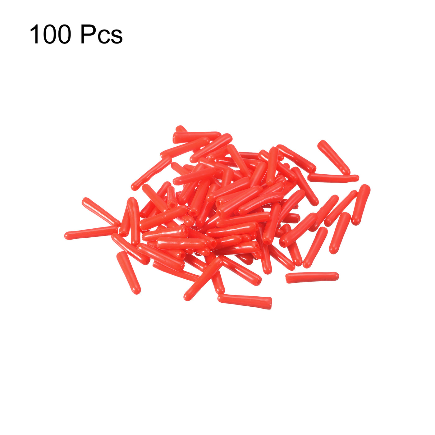 uxcell Uxcell Rubber End Caps, 100Pcs 1.5mm Screw Thread Protector for Tube Bolt Cover, Red