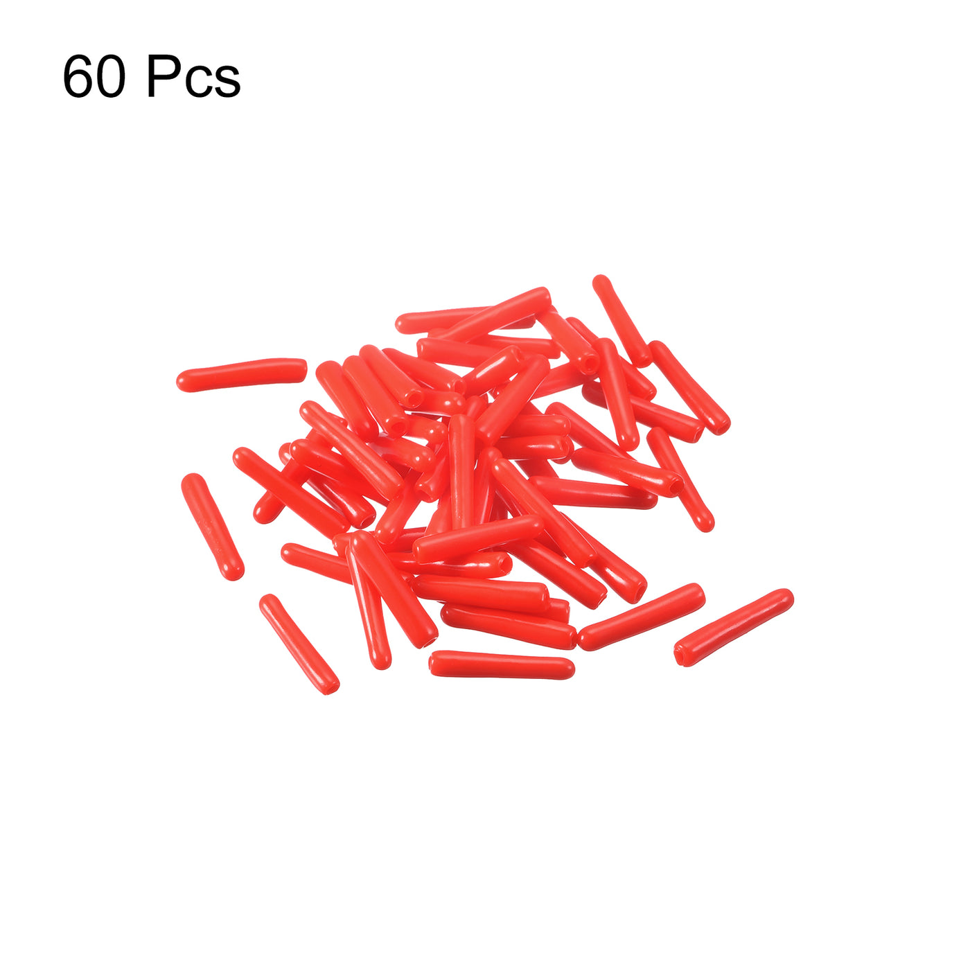 uxcell Uxcell Rubber End Caps, 60Pcs 1.5mm Screw Thread Protector for Tube Bolt Cover, Red