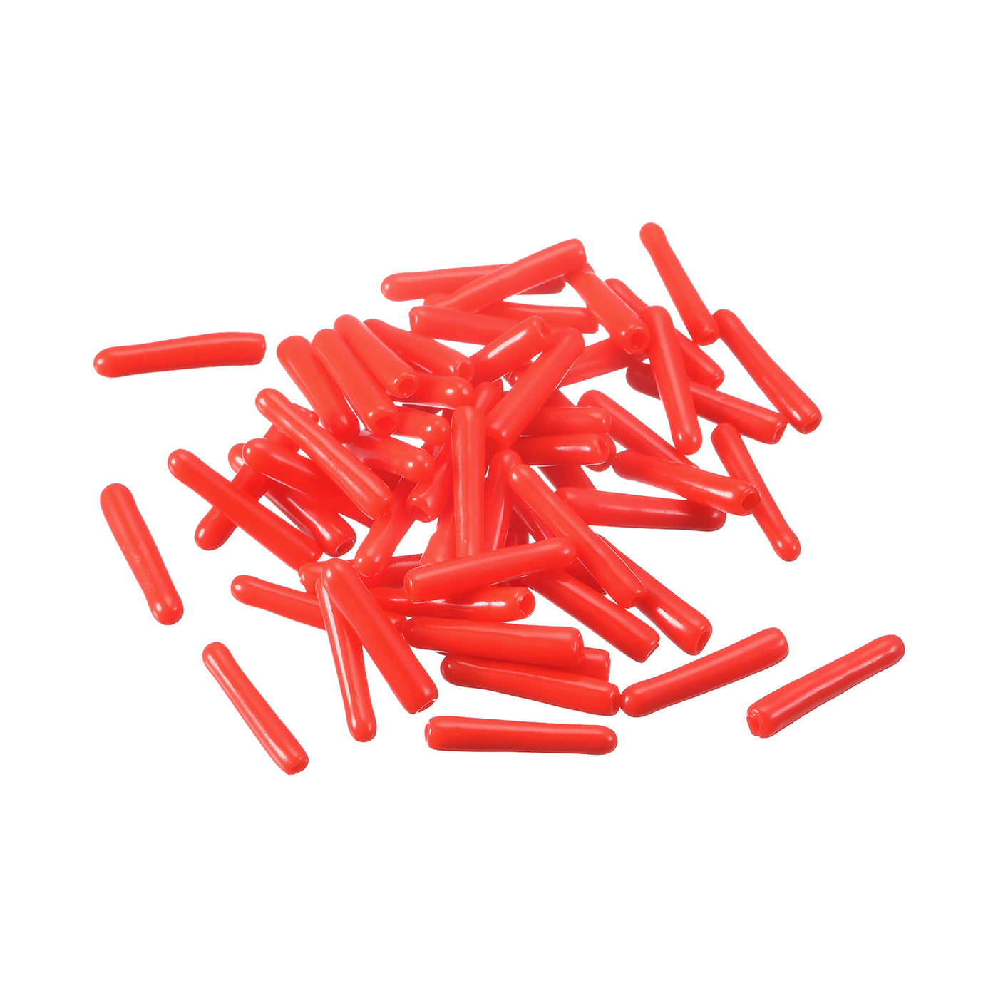 uxcell Uxcell Rubber End Caps, 60Pcs 1.5mm Screw Thread Protector for Tube Bolt Cover, Red