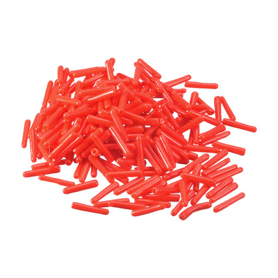 Harfington Uxcell Rubber End Caps, 240Pcs 1.5mm Screw Thread Protector for Tube Bolt Cover, Red