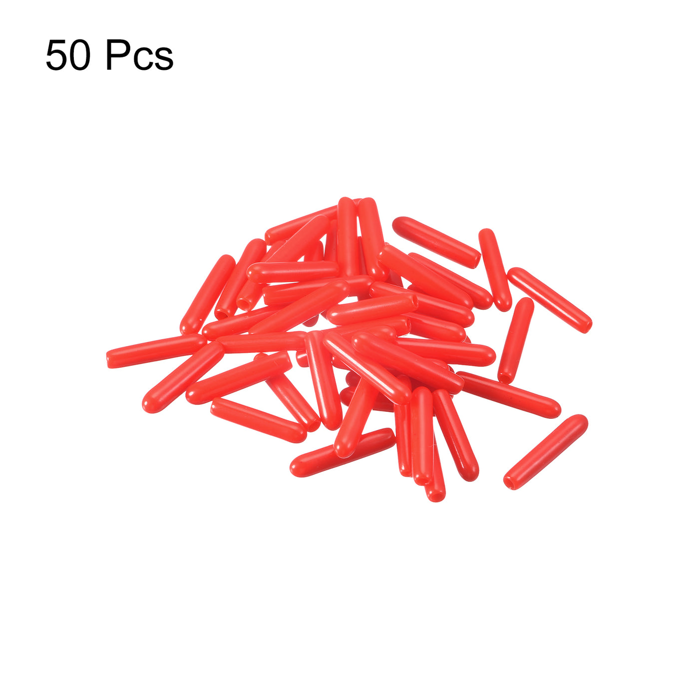 uxcell Uxcell Rubber End Caps, 50Pcs 1.8mm Screw Thread Protector for Tube Bolt Cover, Red