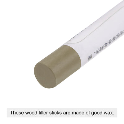 Harfington Uxcell Wood Wax Filler Stick, Furniture Repairing Crayon Touch Up Pen, Green-gray