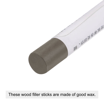 Harfington Uxcell Wood Wax Filler Stick, Furniture Repairing Crayon Touch Up Pen, Medium Soft Gray
