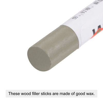 Harfington Uxcell Wood Wax Filler Stick, Furniture Repairing Crayon Touch Up Pen, Ash Gray
