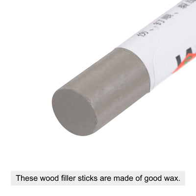 Harfington Uxcell Wood Wax Filler Stick, Furniture Repairing Crayon Touch Up Pen, Deep Ash Gray