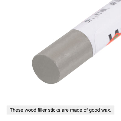 Harfington Uxcell Wood Wax Filler Stick, Furniture Repairing Crayon Touch Up Pen, Light Ash Gray