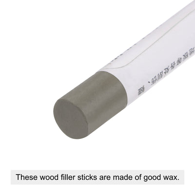 Harfington Uxcell Wood Wax Filler Stick, Furniture Repairing Crayon Touch Up Pen, Pale Ash Gray