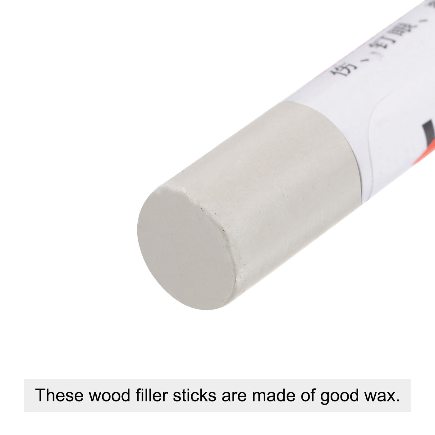 uxcell Uxcell Wood Wax Filler Stick, Furniture Repairing Crayon Touch Up Pen, Light Gray