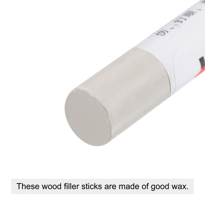 Harfington Uxcell Wood Wax Filler Stick, Furniture Repairing Crayon Touch Up Pen, Light Gray