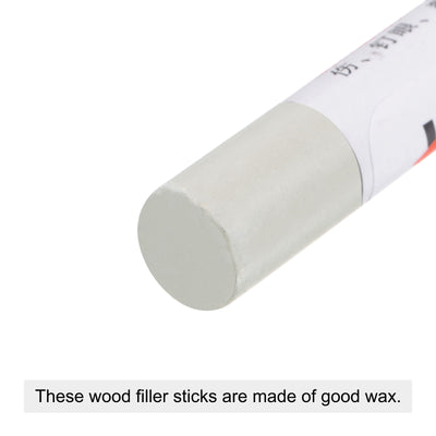 Harfington Uxcell Wood Wax Filler Stick, Furniture Repairing Crayon Touch Up Pen, Light Silver