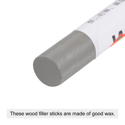 Harfington Uxcell Wood Wax Filler Stick Furniture Repairing Crayon Touch Up Pen, Light Neon Silver