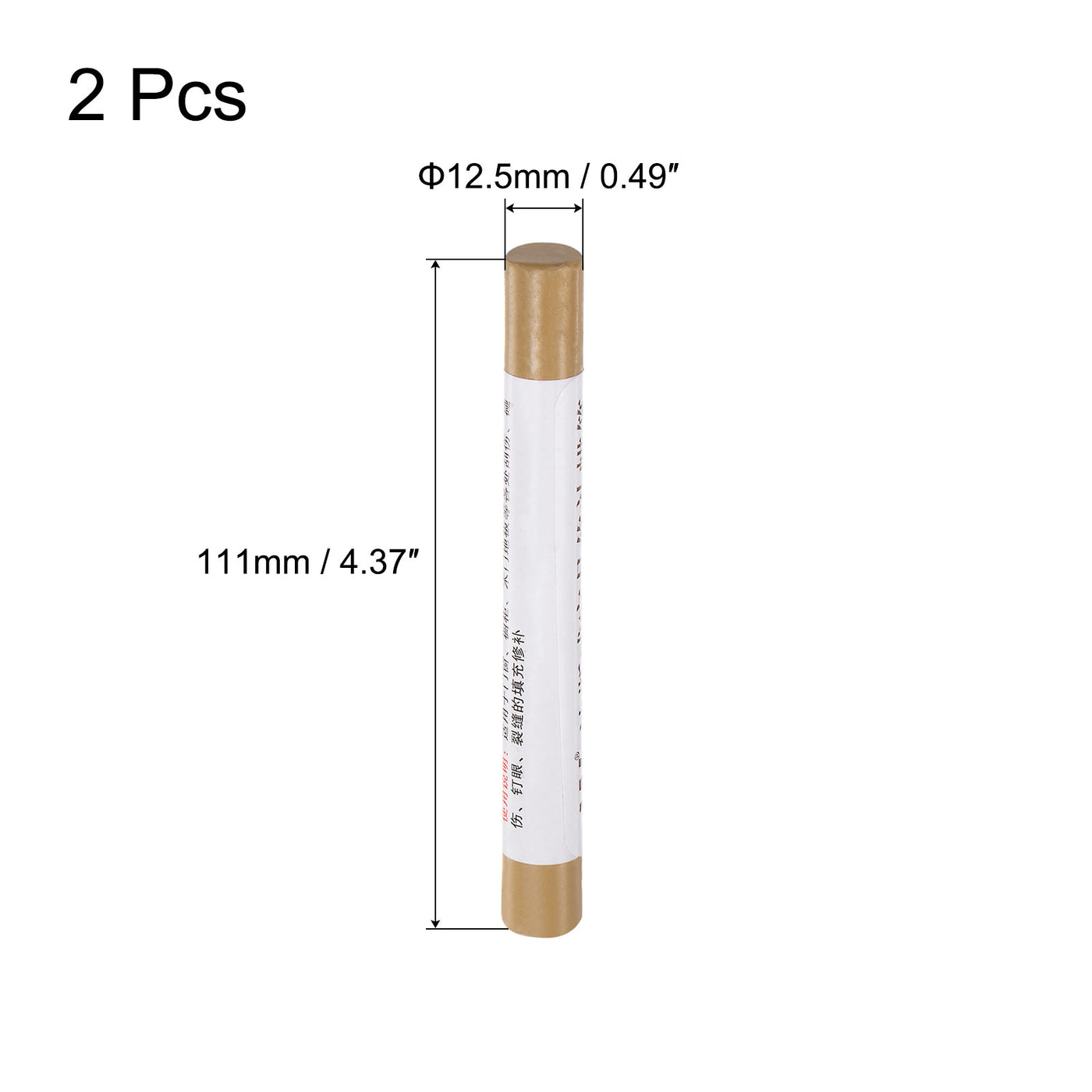 uxcell Uxcell Wood Wax Filler Stick Furniture Repairing Crayon Touch Up Pen 2Pcs, French Beige