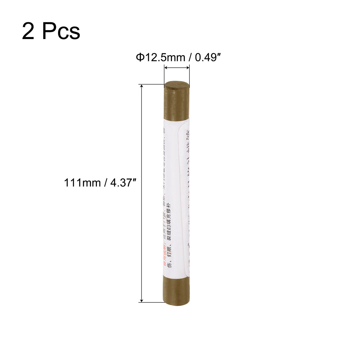 uxcell Uxcell Wood Wax Filler Stick, Furniture Repairing Crayon Touch Up Pen 2Pcs, Tawny