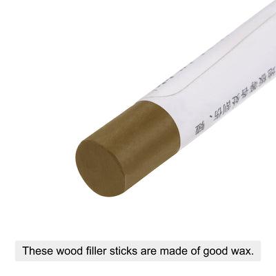 Harfington Uxcell Wood Wax Filler Stick, Furniture Repairing Crayon Touch Up Pen 2Pcs, Tawny