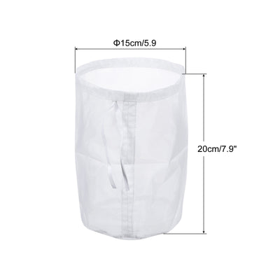 Harfington Uxcell 80 Mesh Paint Filter Bag 5.9" Dia Nylon Strainer with Drawstring for Filtering
