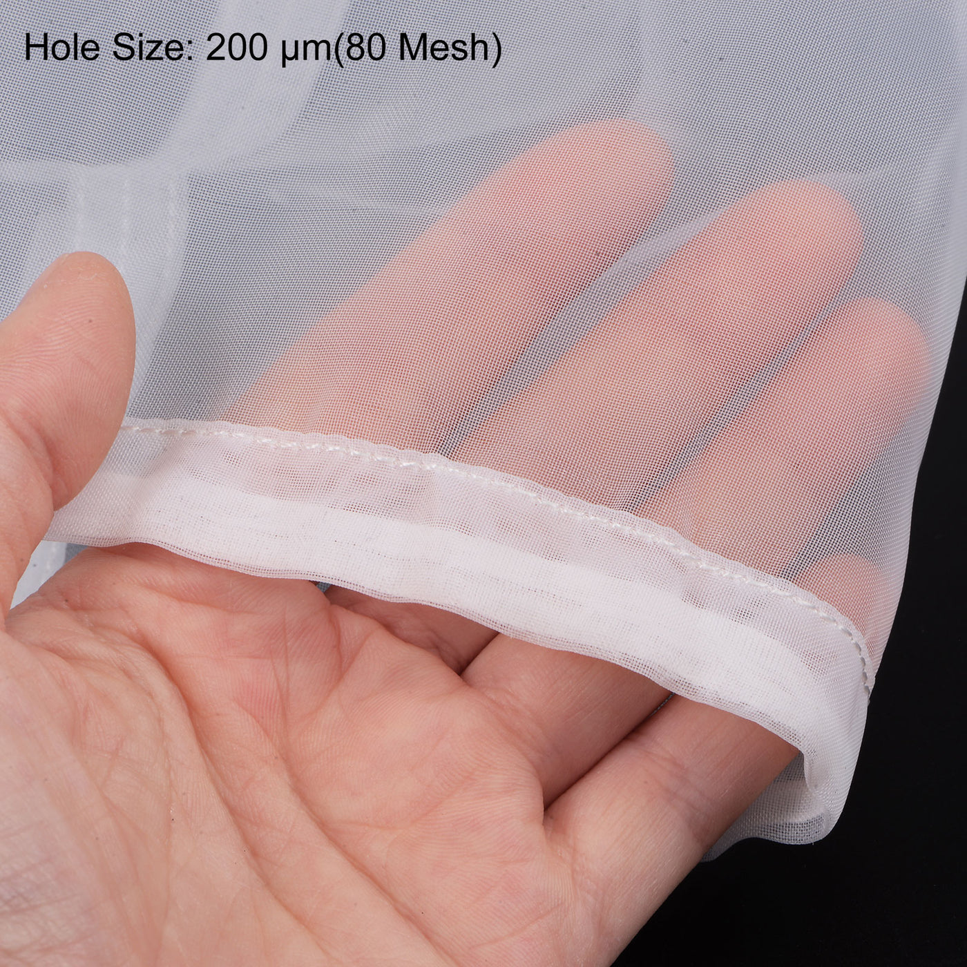 uxcell Uxcell 80 Mesh Paint Filter Bag 5.9" Dia Nylon Strainer with Drawstring for Filtering