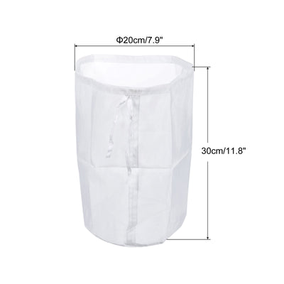 Harfington Uxcell 80 Mesh Paint Filter Bag 7.9" Dia Nylon Strainer with Drawstring for Filtering