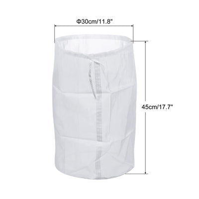 Harfington Uxcell 80 Mesh Paint Filter Bag 11.8" Dia Nylon Strainer with Drawstring for Filtering