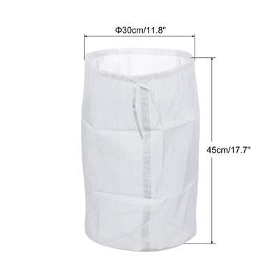 Harfington Uxcell 120 Mesh Paint Filter Bag 11.8" Dia Nylon Strainer with Drawstring for Filtering