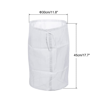 Harfington Uxcell 160 Mesh Paint Filter Bag 11.8" Dia Nylon Strainer with Drawstring for Filtering