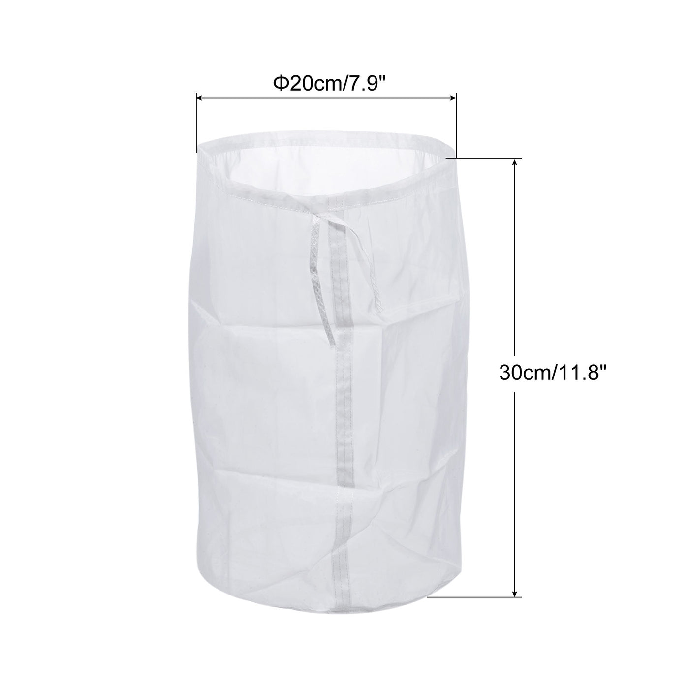 uxcell Uxcell 200 Mesh Paint Filter Bag 7.9" Dia Nylon Strainer with Drawstring for Filtering