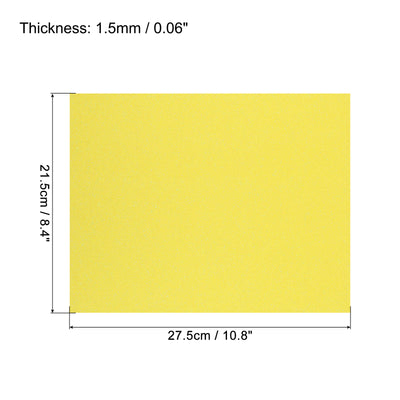 Harfington Glitter EVA Foam Sheets Yellow 10.8x8.4 Inch 1.5mm for Arts and Crafts Pack of 2