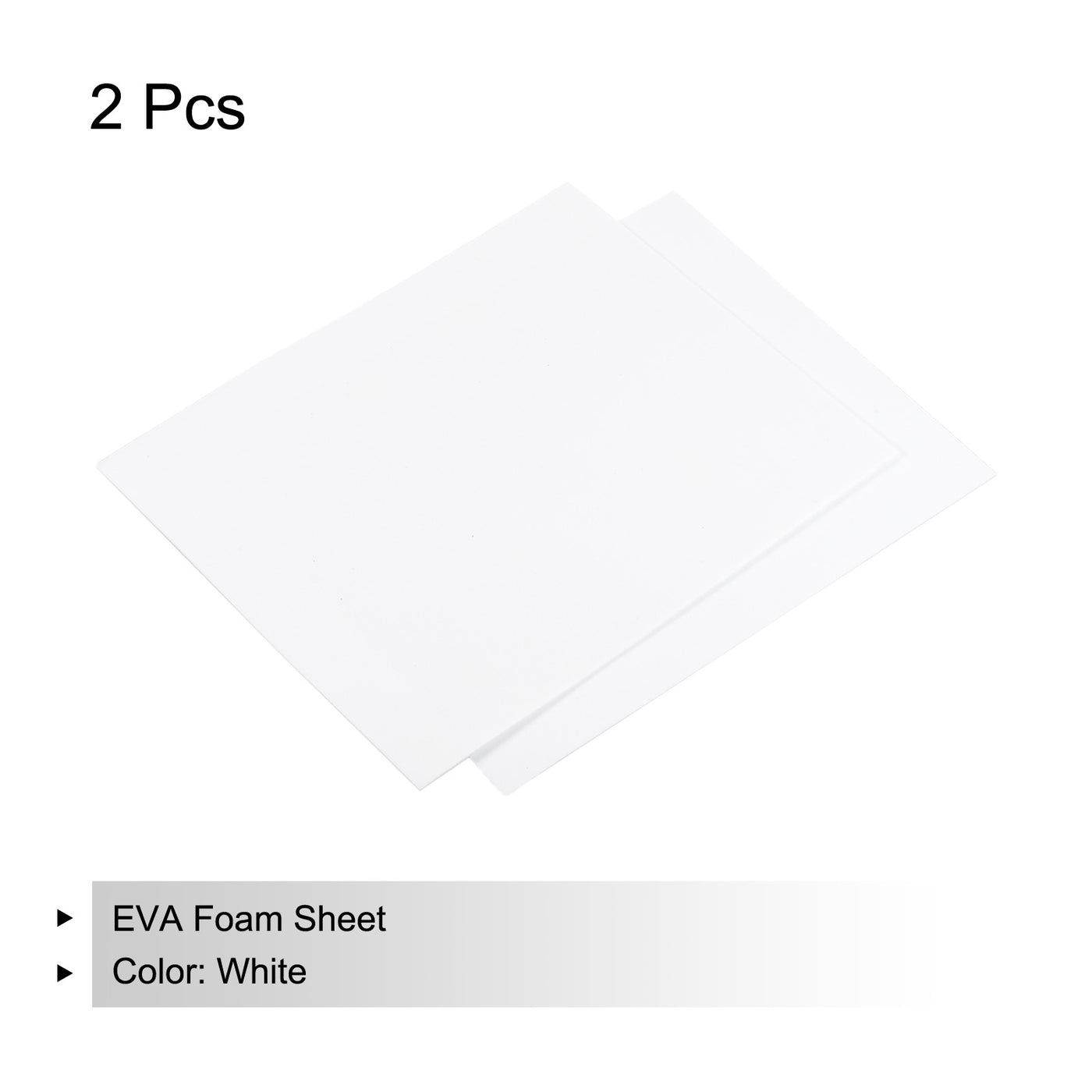 Harfington EVA Foam Sheets White 10.8x8.4 Inch 1.5mm Thickness for Crafts DIY Pack of 2