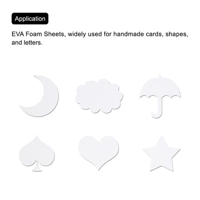 Harfington EVA Foam Sheets White 10.8x8.4 Inch 1.5mm Thickness for Crafts DIY Pack of 2