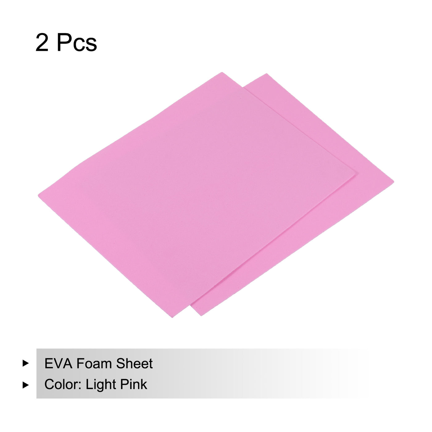 Harfington EVA Foam Sheets Light Pink 10.8x8.4 Inch 1.5mm Thickness for Craft DIY Pack of 2