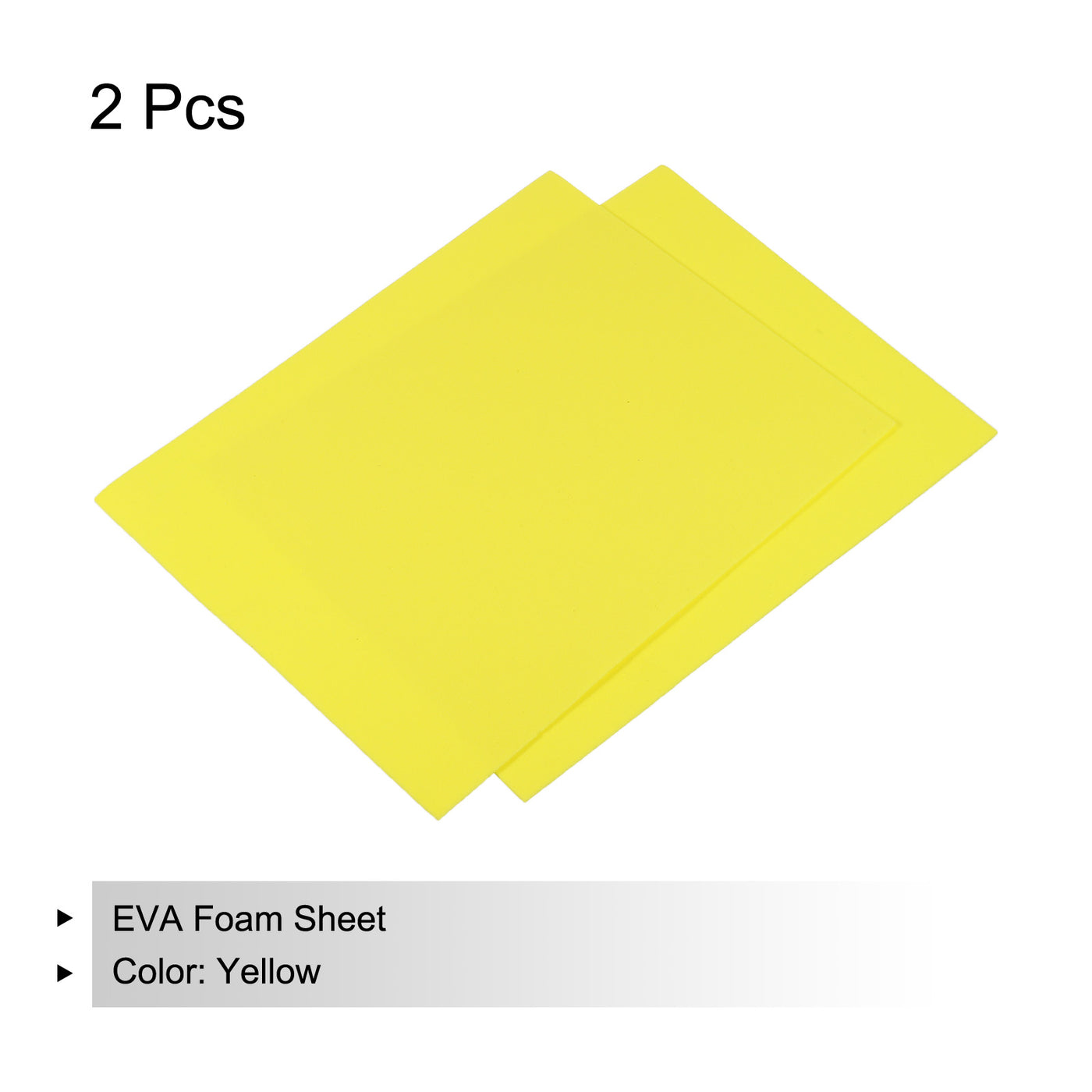 Harfington EVA Foam Sheets Yellow 10.8x8.4 Inch 1.5mm Thickness for Crafts DIY Pack of 2