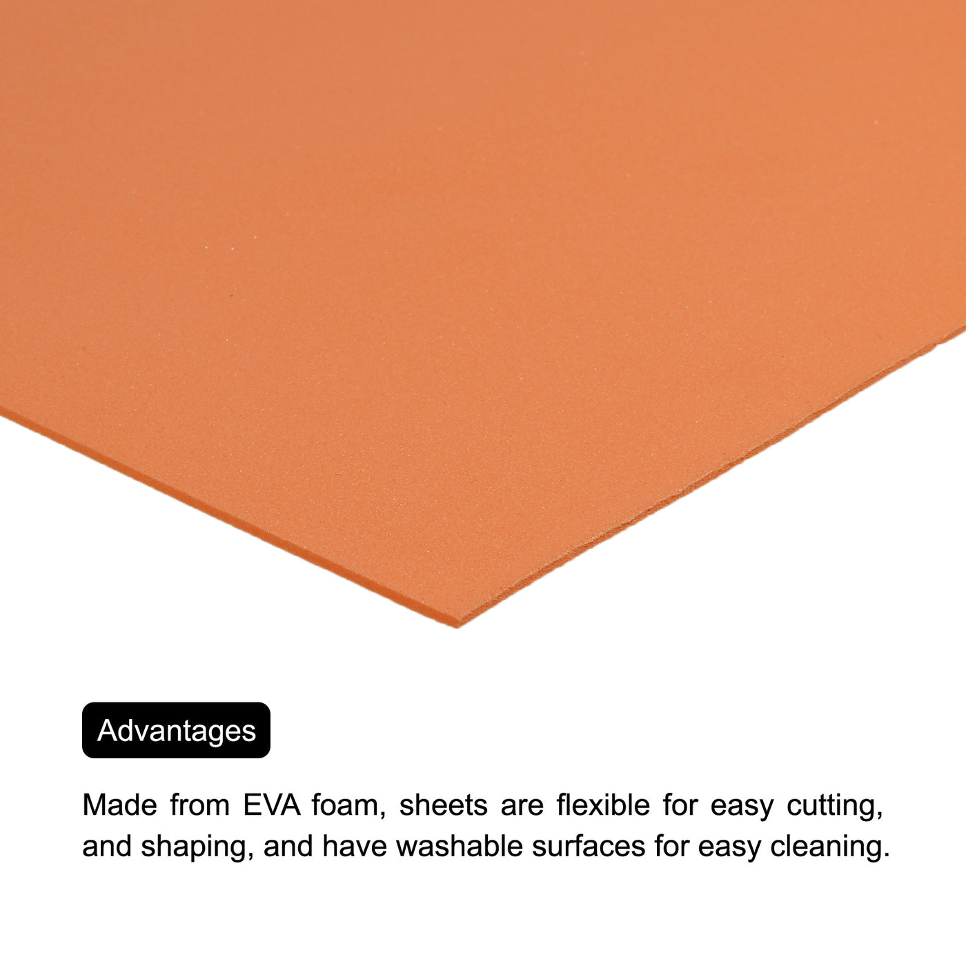 Harfington EVA Foam Sheets Orange 10.8x8.4 Inch 1.5mm Thickness for Crafts DIY Pack of 2