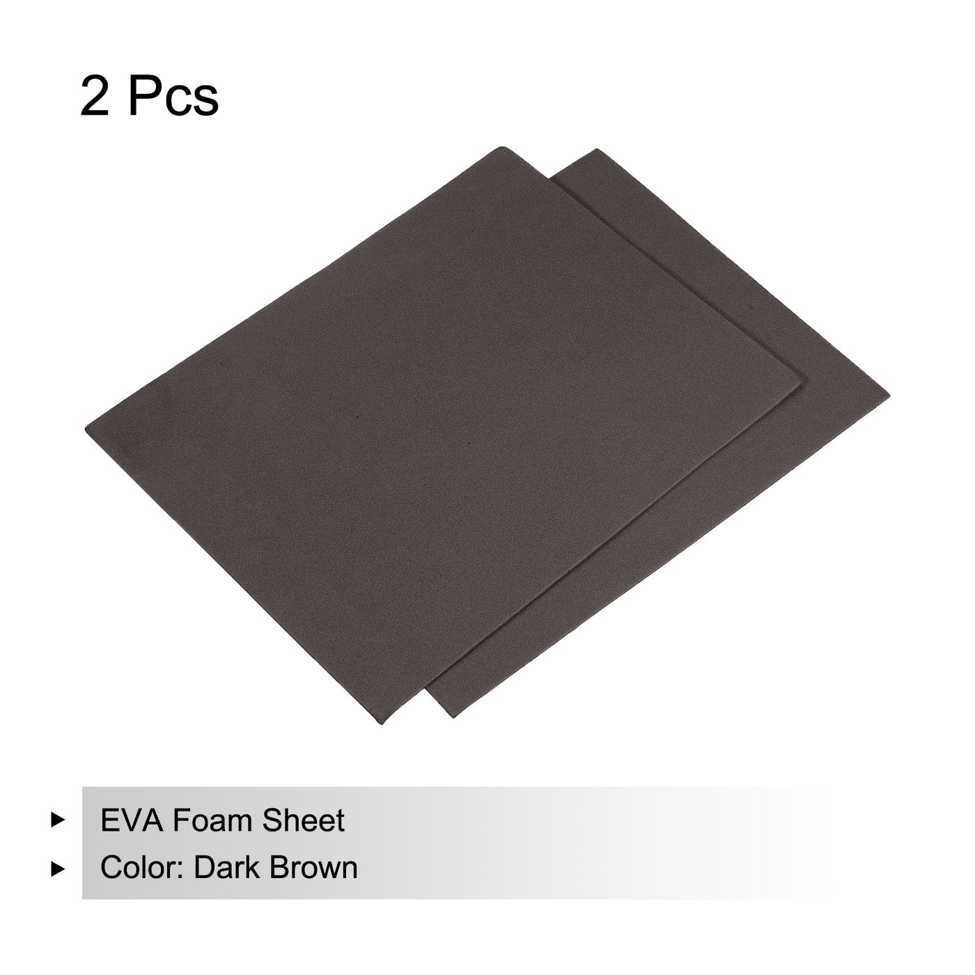 Harfington EVA Foam Sheets Dark Brown 10.8x8.4 Inch 1.5mm Thickness for Craft DIY Pack of 2