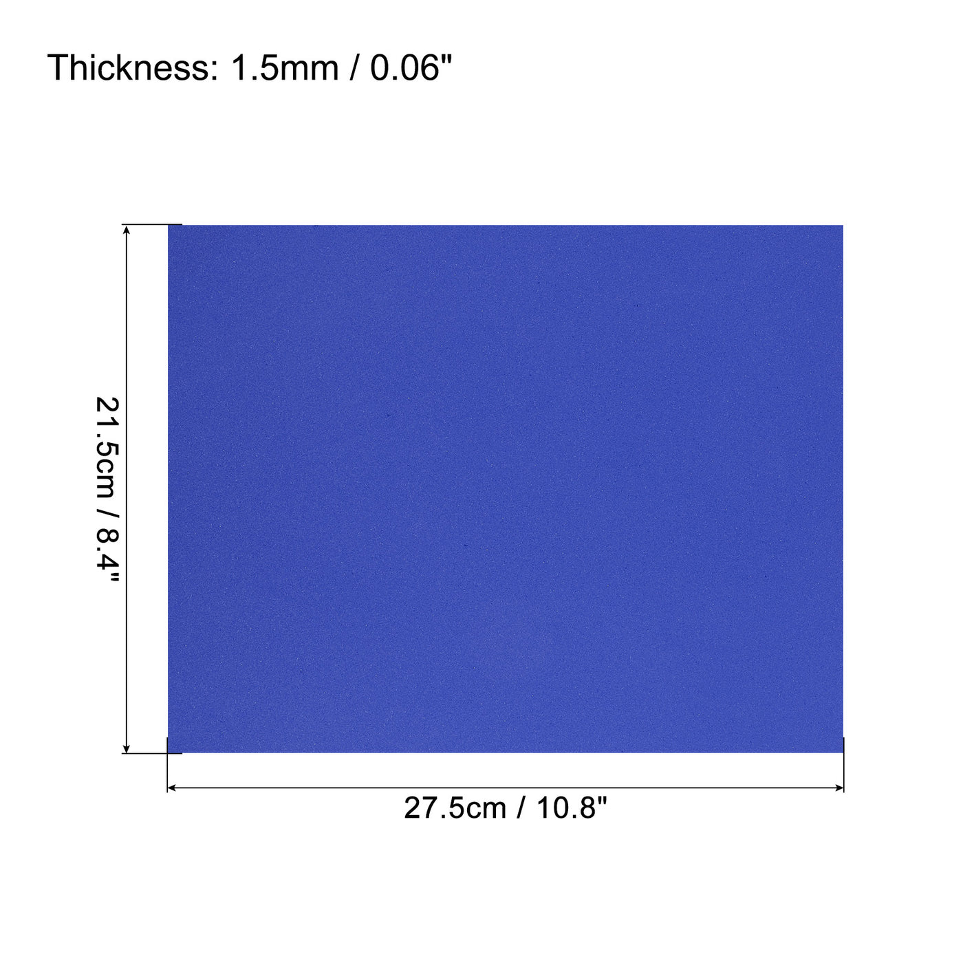 Harfington EVA Foam Sheets Dark Blue 10.8x8.4 Inch 1.5mm Thickness for Craft DIY Pack of 2