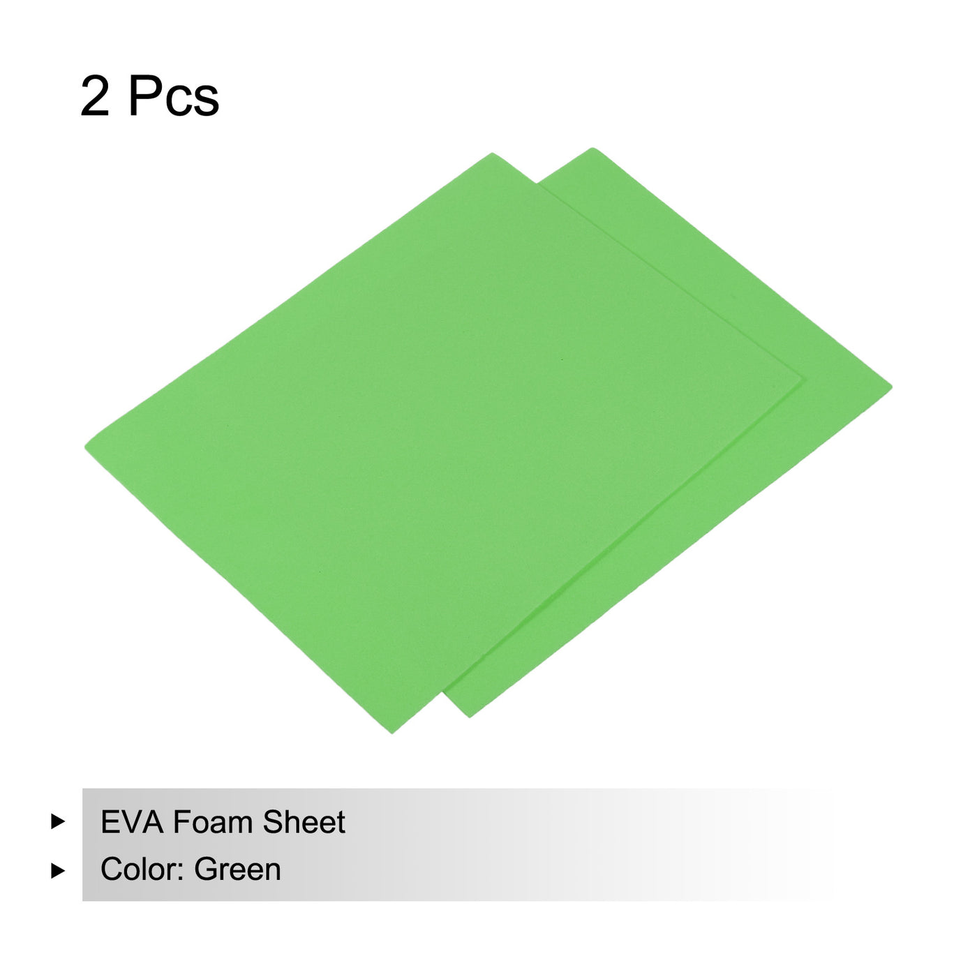 Harfington EVA Foam Sheets Green 10.8x8.4 Inch 1.5mm Thickness for Crafts DIY Pack of 2