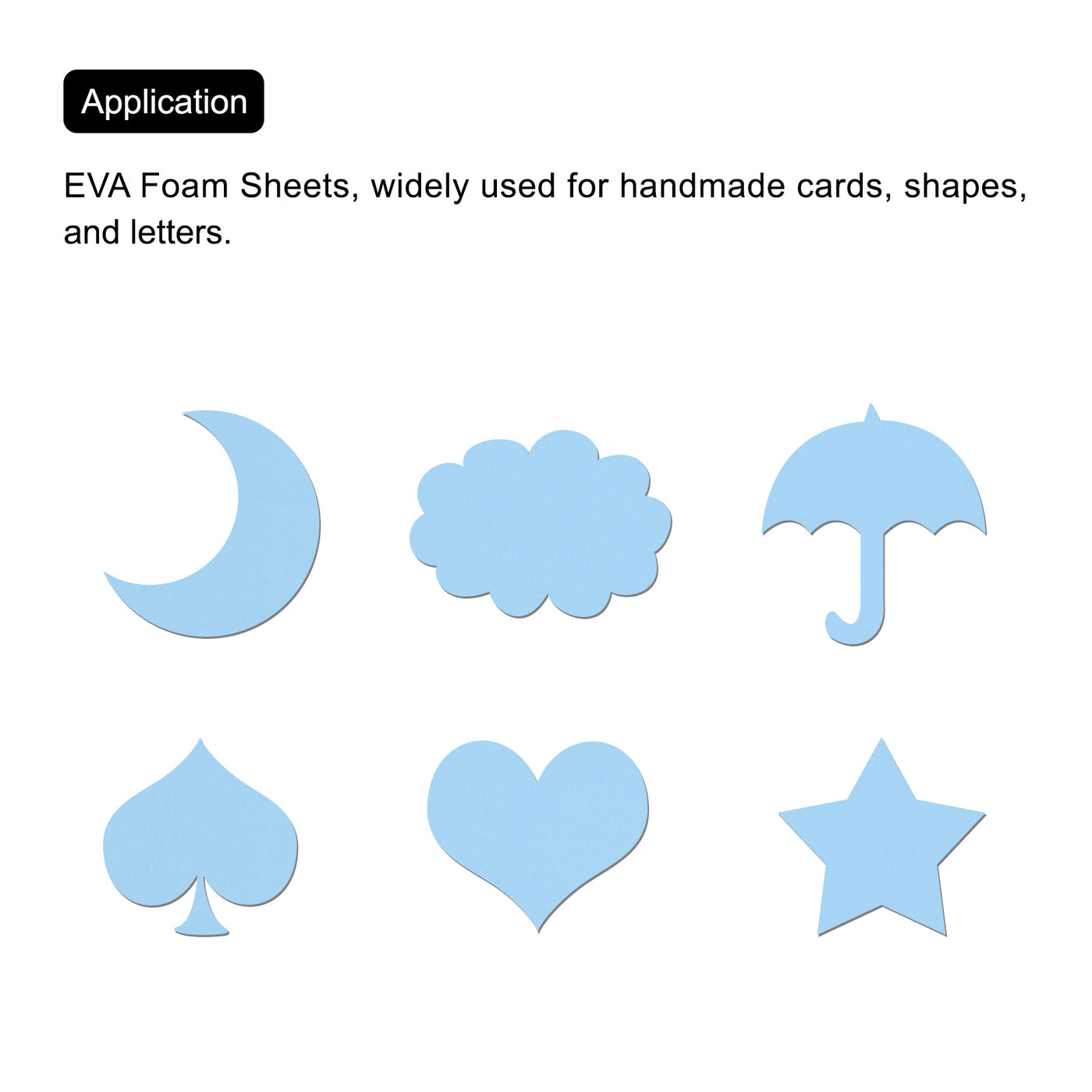 Harfington EVA Foam Sheets Light Blue 10.8x8.4 Inch 1.5mm Thickness for Craft DIY Pack of 2