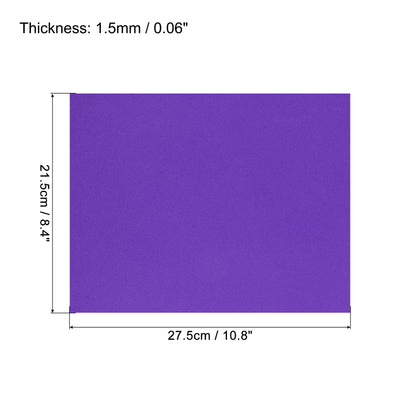 Harfington EVA Foam Sheets Purple 10.8x8.4 Inch 1.5mm Thickness for Crafts DIY Pack of 2