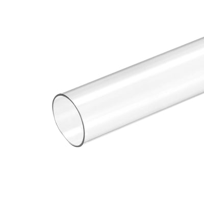 Harfington Plastic Pipe Rigid Round Tube Clear 1"(26mm) ID 1.1"(28mm) OD 6" (150mm) High Impact for Lighting, Models, Water Plumbing, Pack of 3