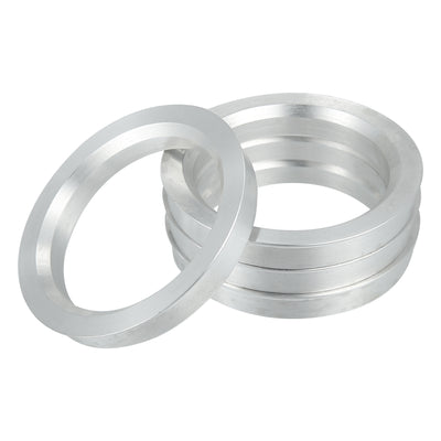 Harfington 71.6mm to 56.1mm Universal Car Hub Centric Rings Silver Tone - Pack of 4