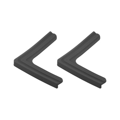 Harfington Uxcell Window Corner Edge Protectors, 2Pack Standard Lace Style 70mmX15mm Black